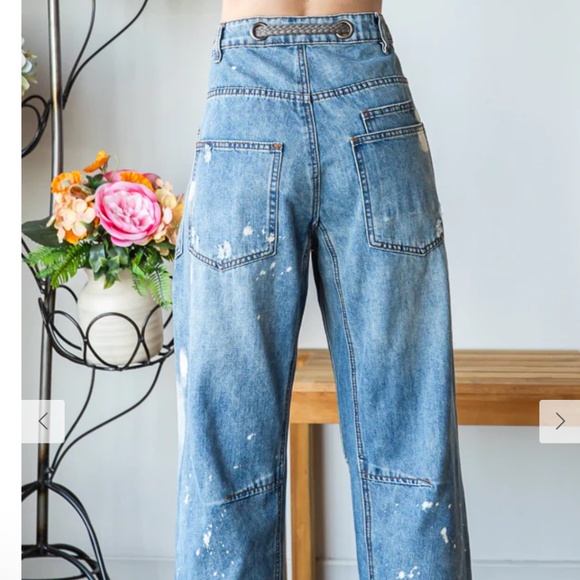 Oli & Hali Blue Distressed Ankle Jeans - Picture 4 of 9